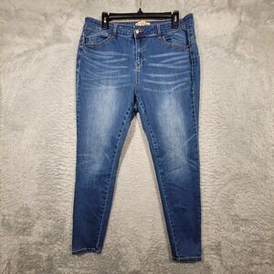 Wax Jean Butt I Love You Jeans Womens 16 Blue Denim Stretch Casual Pants